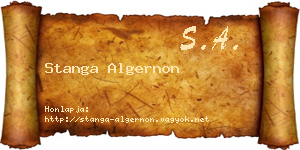 Stanga Algernon névjegykártya